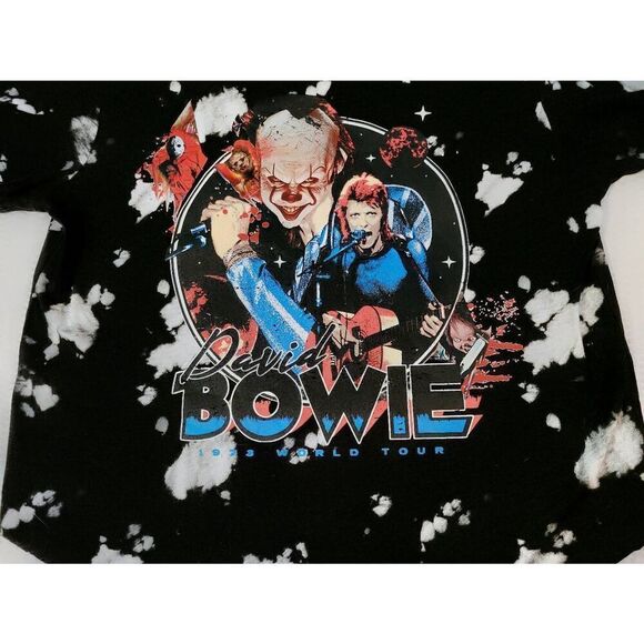 Repurposed upcycled reworked Pennywise David Bowie top OOAK medium Halloween - Picture 6 of 7